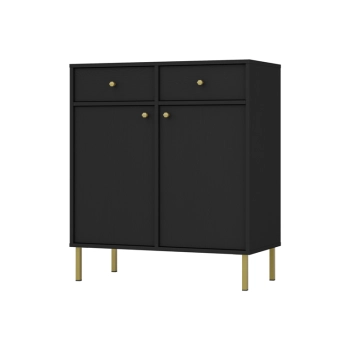 Komoda 2 JAKATA 826 2F 2S czarny grafit
