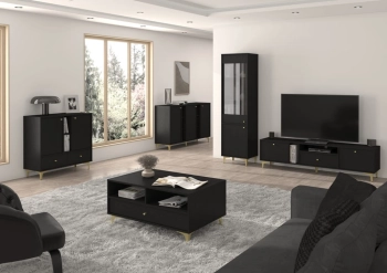 Komoda 822 JAKATA 2F czarny grafit