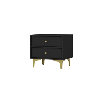 Stolik nocny JAKATA 801 2S czarny grafit