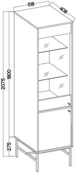 Witryna 3 JAKATA 101 2F eucaliptus