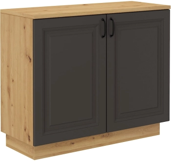 Komoda FLORA GRAR 100 2D grafit mat/dąb artisan