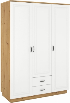 Szafa FLORA WHAR 180 3D2S biały mat/dąb artisan