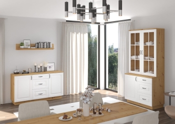 Nadstawka FLORA  WHAR 100 2D biały mat/ dąb artisan