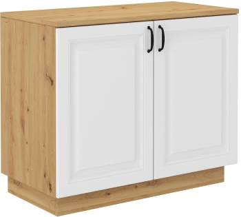 Komoda FLORA WHAR 100 2D biały mat/dąb artisan