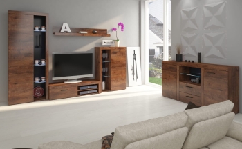 Meblościanka ROMA meble do pokoju RUMBA komoda witryna