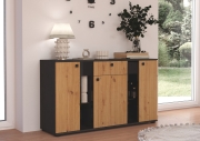 Przejdź do produktu Komoda SARSA MDF LAMELE AR/MAT20 dąb artisan/matera