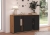 Komoda SARSA MDF LAMELE BL/AR20 czarny/dąb artisan