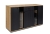 Komoda SARSA MDF LAMELE BL/AR20 czarny/dąb artisan