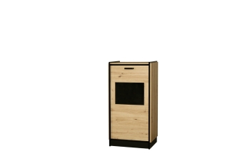 Witryna KLARA 1D dąb artisan/czarny 031