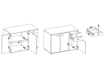 Komoda MARKO 3T 2S biała