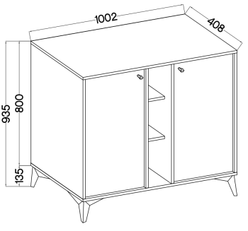 Komoda 822 JAKATA 2F eucaliptus