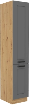 Słupek kuchenny 40 DK-210 2F ciemny szary mat /dąb artisan LAURA CLAYGREY/AR