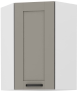 Przejdź do produktu Szafka kuchenna górna narożna 60x60 GN-90 1F (45*) jasny szary/biały mat LUNEA CLAYGREY/WH