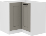 Przejdź do produktu Szafka kuchenna dolna narożna 90x90 DN 1F BB jasny szary mat biały mat LUNEA CLAYGREY/WH