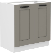 Przejdź do produktu Szafka kuchenna dolna zlewowa 80 ZL 2F BB jasny szary mat/biały mat LUNEA CLAYGREY/WH