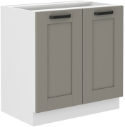 Przejdź do produktu Szafka kuchenna dolna 80 D 2F BB jasny szary mat/biały mat  LUNEA CLAYGREY/WH