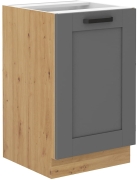 Przejdź do produktu Szafka kuchenna dolna zlewowa 50 ZL 1F BB ciemny szary mat/dąb artisan LUNEA DUSTGREY/AR