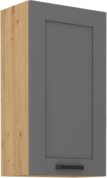 Szafka kuchenna górna 50 G-90 1F ciemny szary mat/dąb artisan LAURA DUSTGREY/AR