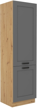 Słupek kuchenny 60 DK-210 2F ciemny szary mat/dąb artisan LAURA DUSTGREY/AR