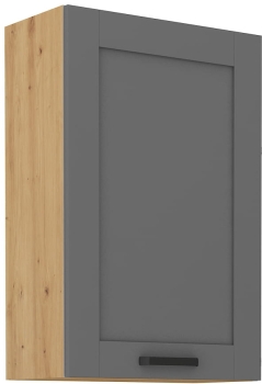Szafka kuchenna górna 60 G-90 1F ciemny szary mat / dąb artisan LAURA DUSTGREY/AR