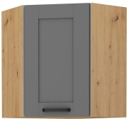 Przejdź do produktu Szafka kuchenna górna narożna 60x60 GN-72 1F (45*) ciemny szary mat / dąb artisan LUNEA DUSTGREY/AR
