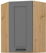Przejdź do produktu Szafka kuchenna górna narożna 60x60 GN-90 1F (45*) ciemny szary mat / dąb artisan LUNEA DUSTGREY/AR