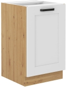 Przejdź do produktu Szafka kuchenna dolna zlewowa 50 ZL 1F BB biały mat/dąb artisan LUNEA WH/AR