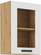 Przejdź do produktu Szafka kuchenna górna witryna 40 GS-72 1F biały mat/ dąb artisan LUNEA WH/AR