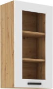 Przejdź do produktu Szafka kuchenna górna witryna 40 GS-90 1F biały mat/ dąb artisan LUNEA WH/AR