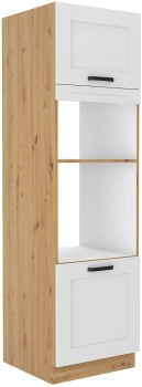 Słupek kuchenny 60 DPM-210 2F biały mat/dąb artisan LAURA WH/AR