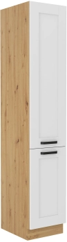Słupek kuchenny 40 DK-210 2F biały mat /dąb artisan LAURA WH/AR