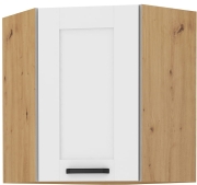 Przejdź do produktu Szafka kuchenna górna narożna 60x60 GN-72 1F (45*) biały mat / dąb artisan LUNEA WH/AR