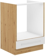 Przejdź do produktu Szafka dolna do zabudowy piekarnika 60 D GAZ BB biały mat/artisan LUNEA WH/AR