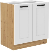 Przejdź do produktu Szafka kuchenna dolna 80 D 2F BB biały mat / artisan LUNEA WH/AR