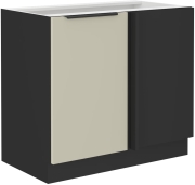 Przejdź do produktu Szafka kuchenna dolna narożna 105 ND 1F BB kaszmir/czarny mat ARRONA