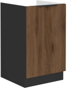 Przejdź do produktu Szafka kuchenna dolna zlewowa 50 ZL 1F BB orzech okapi/czarny mat MONZANA
