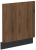 Front do zabudowy zmywarki ZM 570x596 orzech okapi/czarny mat MONZANA