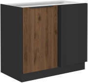 Przejdź do produktu Szafka kuchenna dolna narożna 105 ND 1F BB orzech okapi/czarny mat MONZANA