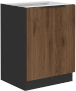 Przejdź do produktu Szafka kuchenna dolna 60 D 1F BB orzech okapi/czarny mat MONZANA