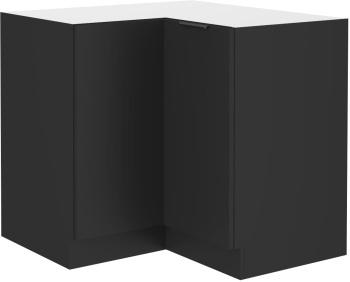 Szafka kuchenna dolna narożna 90x90 DN 1F BB czarny mat SIENA