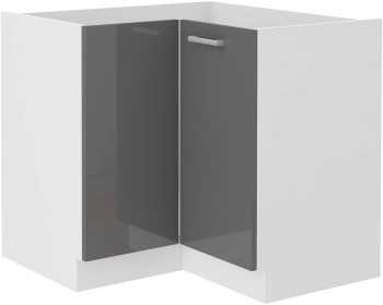 Szafka kuchenna dolna narożna 89x89 DN 1F BB szary połysk MONIA POŁYSK