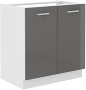 Przejdź do produktu Szafka kuchenna dolna 80 D 2F BB szary połysk MONIA POŁYSK