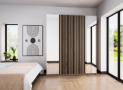 Przejdź do produktu Szafa MAJA 2LUSTRO 2 LAM EV/BL front czarny/korpus dąb evoke