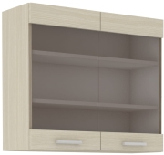 Przejdź do produktu Szafka kuchenna górna witryna 80 GS-72 2F dąb ferrara/legno ciemne HARMONIA