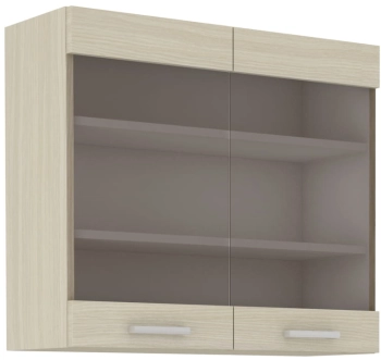 Szafka kuchenna górna witryna 80 GS-72 2F dąb ferrara/legno ciemne CHAMONIX