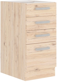 Szafka dolna szufladowa 40 D 4S BB dąb bordeaux BORDEUX