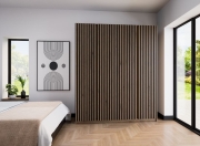 Przejdź do produktu Szafa MAJA 4 LAM EV/BL front czarny/korpus dąb evoke