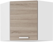 Przejdź do produktu Szafka kuchenna górna narożna 58x58 GN-60 1F dąb sonoma trufla/biały mat MEGAN DAVE