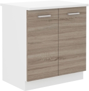Przejdź do produktu Szafka kuchenna dolna 80 D 2F ZB dąb sonoma trufla/biały mat MEGAN DAVE