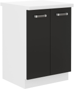 Przejdź do produktu Szafka kuchenna dolna 60 D 2F ZB biały mat/czarny mat MEGAN